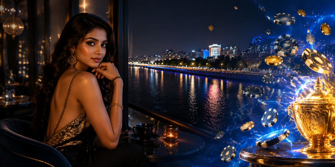 Calm riverfront view with betting activity in Ahmedabad