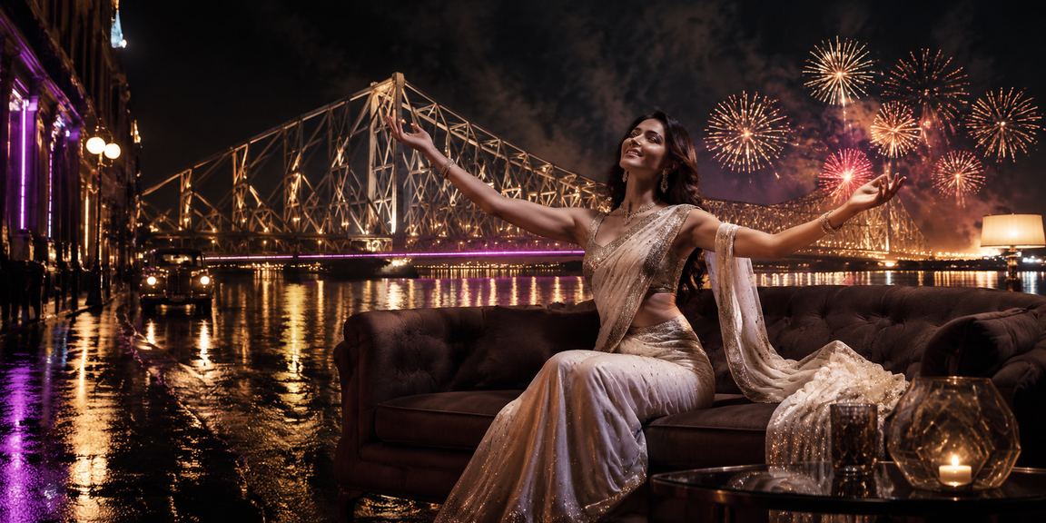Modern entertainment and casino betting at Kolkata Howrah Bridge